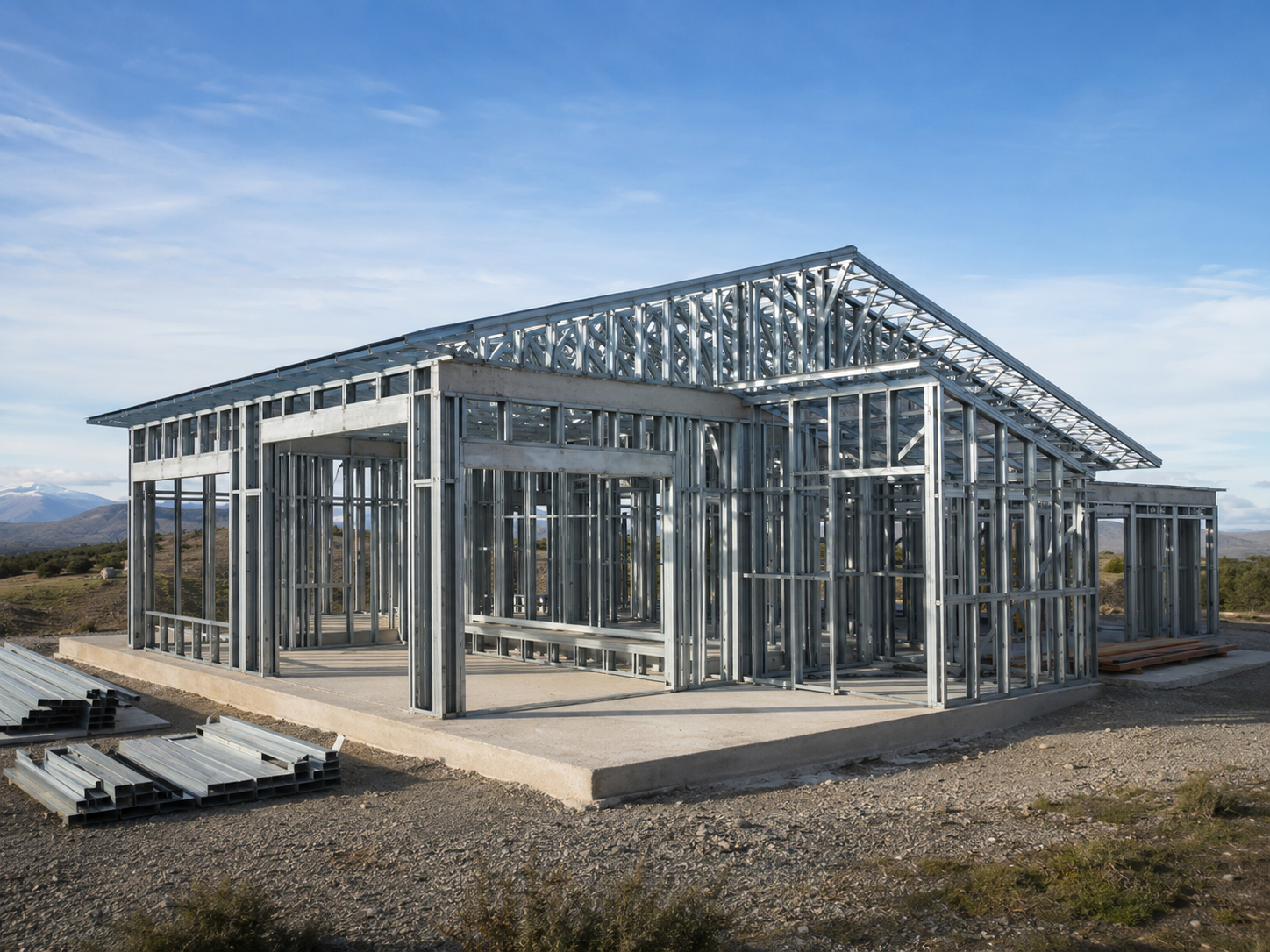 Vivienda residencial construida con steel framing
